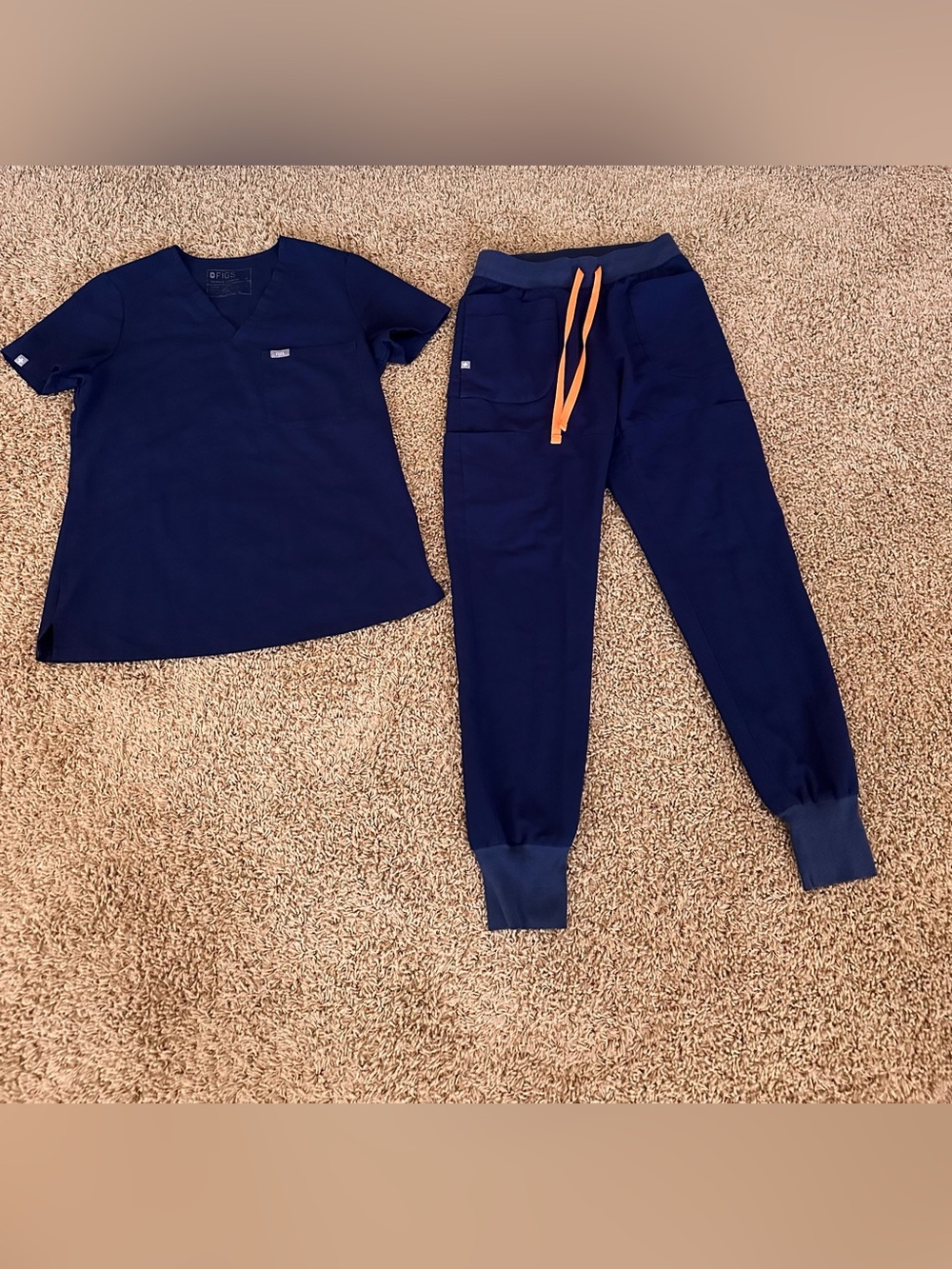 Figs Navy Scrub Set XS